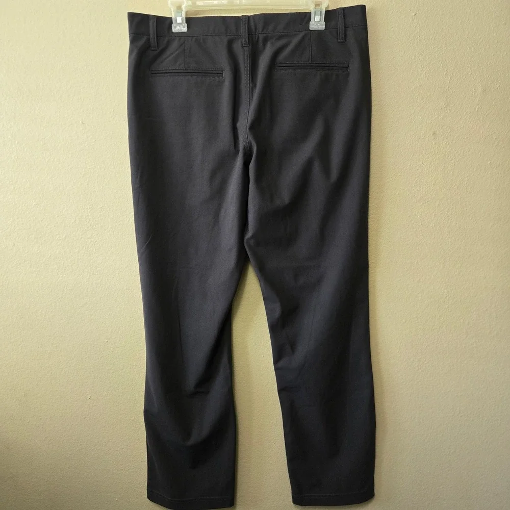 Banana Republic Hybrid Slim 5P Pants Mens 34x30 Grey Performance 420298-01